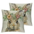 thumbnail image 1 of COMIO  Easter Pillow Covers  Farmhouse Welcome Easter Egg Rabbit Decorative Pillow Cases Holiday Throw Cushion Cover for Home Sofa Office Car Decor&nbsp;2pc, 1 of 6