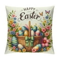 thumbnail image 1 of COMIO Easter Pillow Covers Happy Easter Decor Throw Pillow Covers Easter Bunnies Chicks Eggs Cushion Cases Decoration for Holiday Farmhouse Wedding Home Sofa Couch, 1 of 5