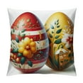 thumbnail image 1 of COMIO Easter Pillow Covers, Happy Easter Eggs Floral Rabbit Bunny Carrot Truck Farmhouse Throw Pillowcase Cushion Case Spring Decorations for Sofa Couch Home Decor, 1 of 5