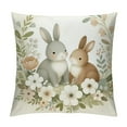 thumbnail image 1 of QZHH Easter Rabbit Flower Buffalo Plaid Be Hoppy Throw Pillow Cover, Polka Dot Bird Be Kind Cushion Case Decoration for Sofa Couch, 1 of 5