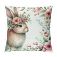thumbnail image 1 of COMIO Easter Spring Pillow Covers Decoration, Buffalo Plaid Farmhouse Rabbit Bunny Flower Easter Throw Pillows Cushion Case Couch Decor for Spring Home Outdoor Decor, 1 of 5