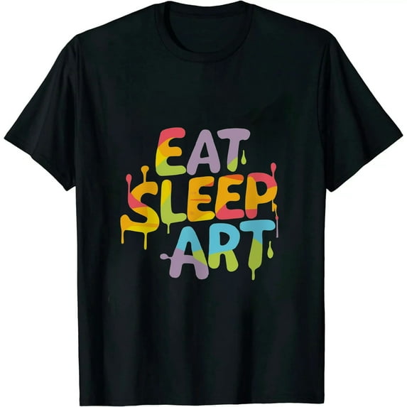 COMIO Eat Sleep Art Repeat Funny Artist Creative Gift Boys Kids T-Shirt