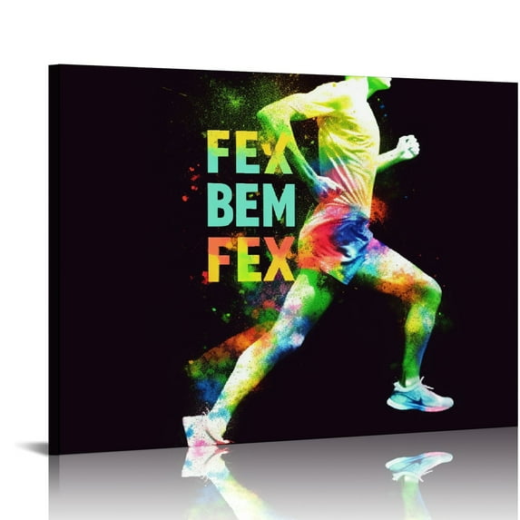 COMIO Eat Sleep Run Repeat Wall Art, Poster Print, Ideal for Male Runner, Athlete, Sprinter, Jogger, Road Runner, Cross Country, Marathon Runner, Track and Field Coach, Club Decor