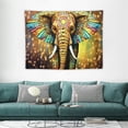 thumbnail image 1 of COMIO Elephant Tapestry,watercolor Aztec Gold Elephant With Gold Rain Shine Flicker Glow Jewelry Stones Light/Indian Bohemian Wall Hanging Tapestry For Wall Hanging Decor For Bedroom Living Room Dorm, 1 of 7