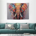 thumbnail image 1 of COMIO  Elephant Wall Art Animal Oil Painting On Canvas Poster Elephant Cubism Colorful Elephant Aesthetic R Canvas Poster, 1 of 7