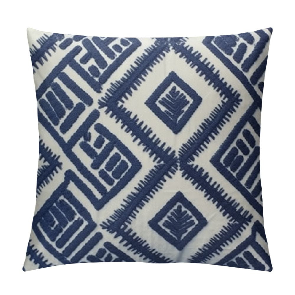 COMIO Embroidery Cushion Cover Decorative Throw Pillow Cover Geometric Pillow Cover for Living