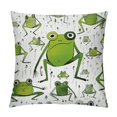 thumbnail image 1 of COMIO Envelope Closure Satin Pillowcase for Hair and Skin Pillowcase King Size Quirky Animal Frog Pattern Pillow Cases Cooling Satin Pillow Covers, 1 of 5