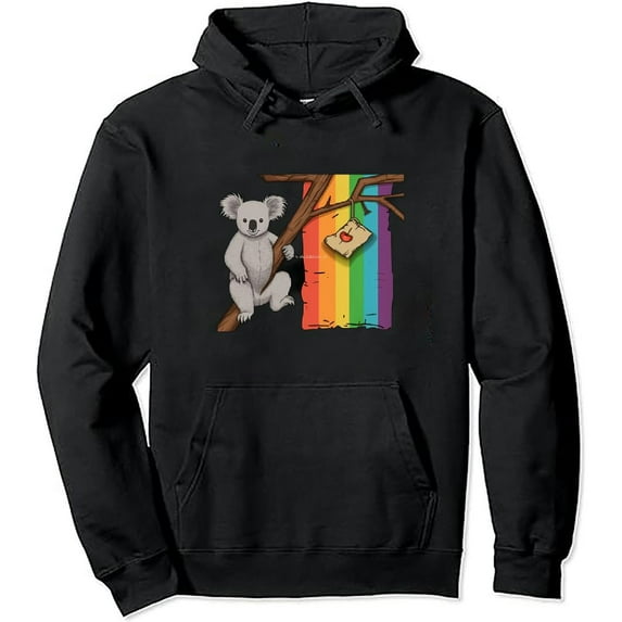 COMIO Equality Rainbow Flag LGBT Gay Pride Gift Koala HOODIE