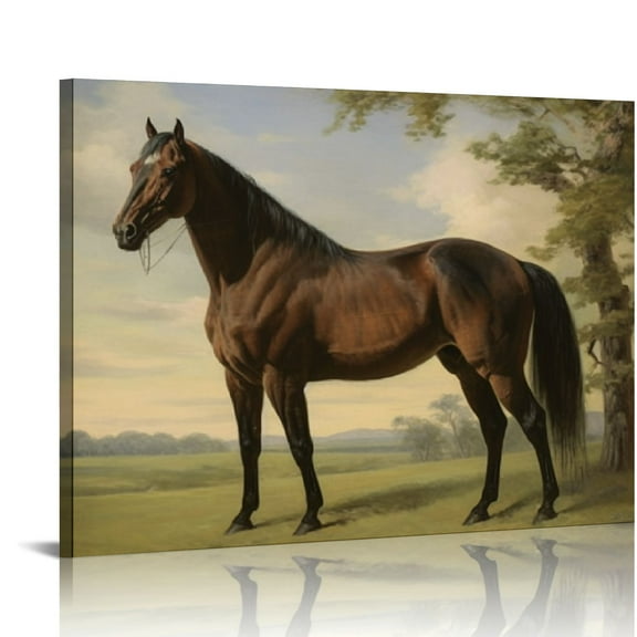 COMIO Equestrian Wall Decor - Horse Art Print for Home Decor - Antique Horse Riding Wall Artwork Decoration Farmhouse Country Wall Art for Home Decor -, Ready to Frame