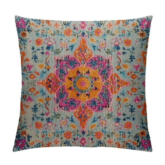 COMIO Ethnic Bohemian Pillow Covers Turkish Persian Carpet Tribal Pattern Pillowcase Super Soft Oriental Decorative Cushion Covers for Living Room Bedroom Bed Cushion Outdoor (Multicolor)