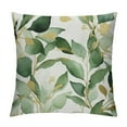 thumbnail image 1 of COMIO Eucalyptus Leaf Pillow Covers Watercolor Brown Green Leaves Throw Pillow Covers Summer Outdoor Pillows Square Cushion Cover Decor for Bedroom Couch Bed Living Room Sofa, 1 of 5