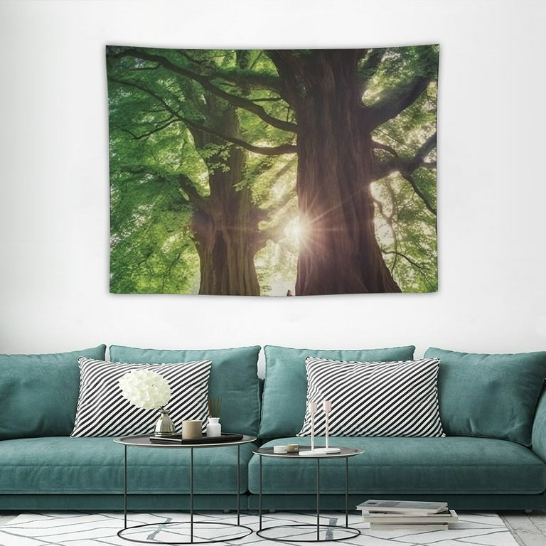 COMIO Extra Large Wall Tapestry for Bedroom Decoration Nature Forest Tapestry Tree Tapestry Landscape Tapestry Dark Green Tapestry 40x30 Inch Walmart