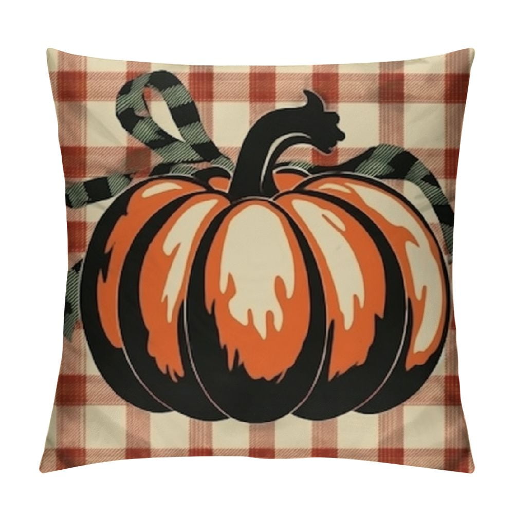 COMIO Fall Decor Pumpkin Maple Leaf Pillow Covers Autumn Theme Fall