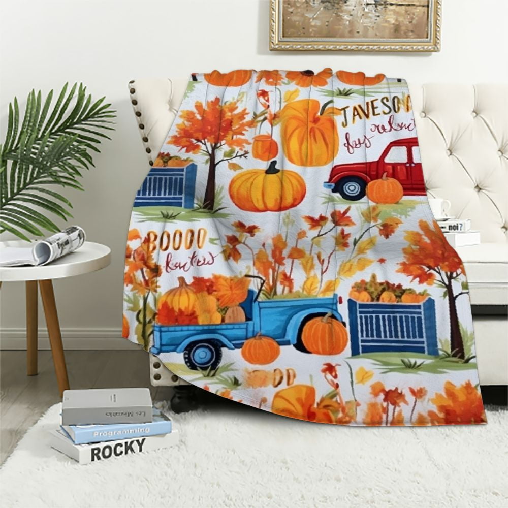 COMIO Fall Home Decor Throw Blanket Thanksgiving Soft Fall Blanket ...