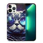 COMIO FancyCase for iPhone 14 Case (6.1inch)-Funny Space Cat Design in The Galaxy Cool Cartoon Animal Pattern Flexible Protective Case Compatible with iPhone 14 (Space Cat)