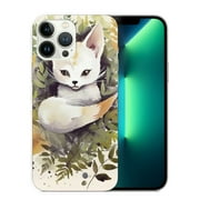 COMIO FancyCase for iPhone 14 Case (6.1inch)-Women Girls Cute Sleepy Fox Design Lovely Cartoon Animal Pattern Flexible Protective Case Compatible with iPhone 14 (Sleepy Fox)