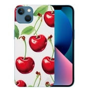 COMIO FancyCase for iPhone 14 Pro Case (6.1inch)-Women Girls Lovely Cherry Style Cute Cartoon Fruits Pattern Flexible Protective Case Compatible with iPhone 14 Pro (Cherries)