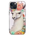 thumbnail image 1 of COMIO FancyCase for iPhone 14 Pro Max Case (6.7inch)-Women Girls Cute Floral Llama Design Pretty Cartoon Animal Pattern Flexible  Protective  Case Compatible with iPhone 14 Pro Max (Floral Llama), 1 of 4