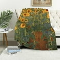 thumbnail image 1 of COMIO  Farm Garden with Sunflowers Blanket - Fine Art Gift Throw Woven, 1 of 6