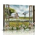 thumbnail image 1 of COMIO  Farmhouse Barn Wall Art Country Vintage Watercolor Floral and Window Paintings Rustic Canvas Wall Art for Living Room Bedroom Bathroom Home Decor Framed Ready to Hang, 1 of 5