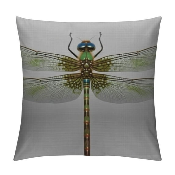 COMIO Farmhouse Throw Pillow Case, Green Darner Dragonfly Isolated with Clipping Path Pillow Cases Cushion Covers for Home Sofa Couch
