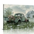 thumbnail image 1 of COMIO Farmhouse Truck Wall Art - Old Truck Canvas Prints, Barn Pictures Wall Art for Rustic Home Decor, Rustic Landscape Canvas Painting, Red Car Posters Framed Artwork for Country Wall Decor, 1 of 6