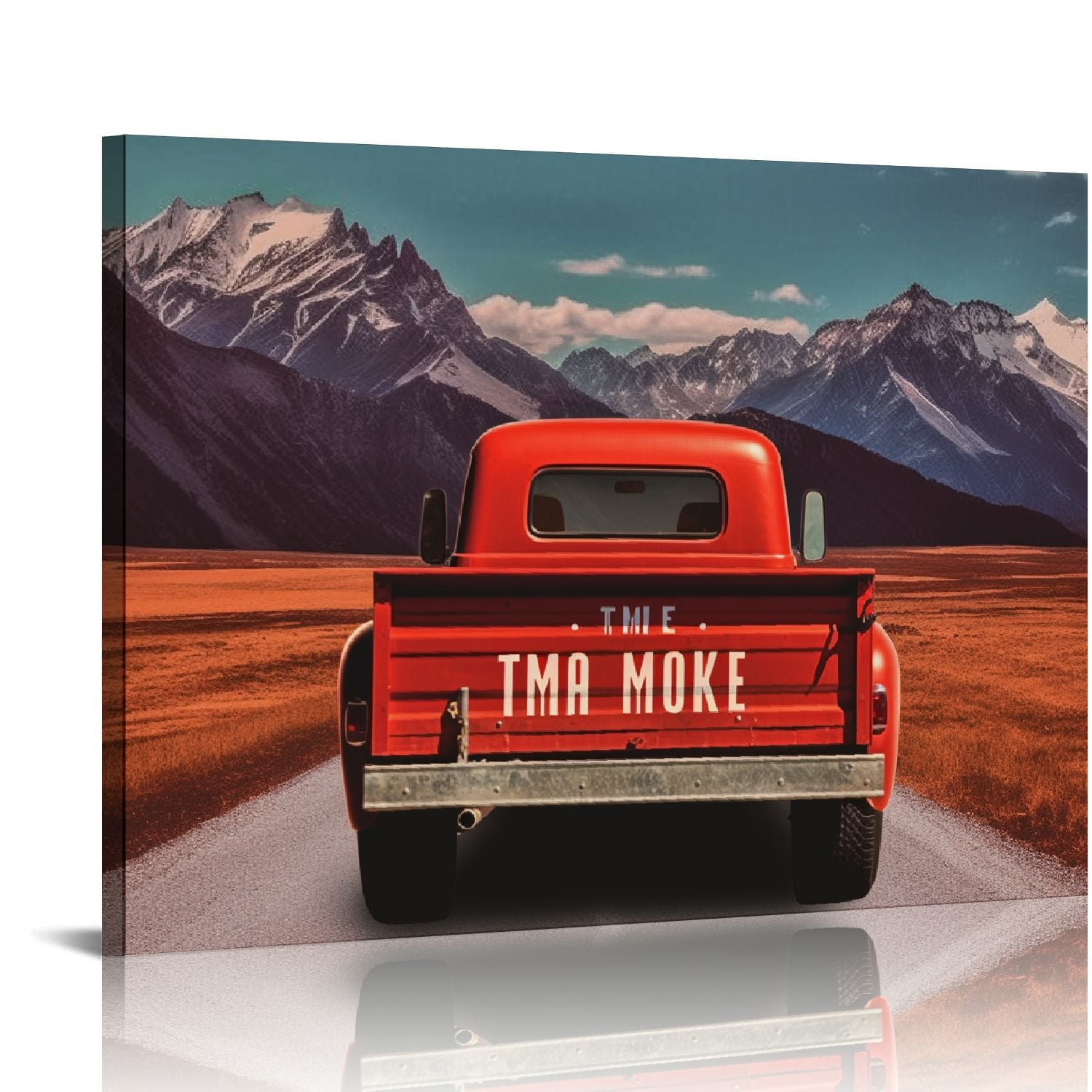 COMIO Farmhouse Truck Wall Decor Rustic Country Old Truck Pictures Wall