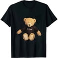 thumbnail image 1 of COMIO Fashion Casual Hip Hop T Shirt Graphic Printed Short Sleeve Decapitated Bear Tee Shirt Loose Couple Palm Tee Shirt Crewneck, 1 of 3