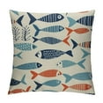 thumbnail image 1 of COMIO Fish Throw Pillow Covers Decorative Pillowcases Colorful Fish Pillow Case Nautical Theme Square Cushion Covers for Sofa Bedroom Couch Home Outdoors, 1 of 5