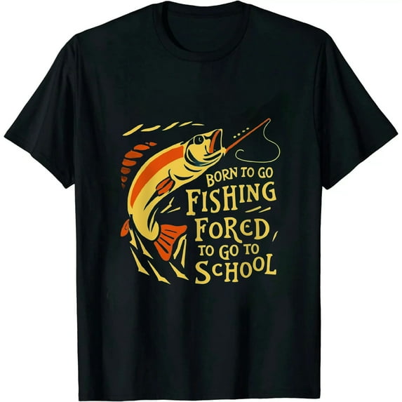 COMIO Fishing For Men Women Kids Bass Fishing Fisherman Fish Cool T-Shirt