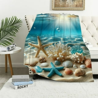 Beach theme throw hotsell