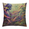thumbnail image 1 of MLJA  Floral Throw Pillow Cover Vintage Art Nature Irises Flower Leaves Rectangle Pillow Cases Home Decorative Cushion Cover for Bed Sofa Purple Green, 1 of 5