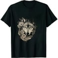 thumbnail image 1 of COMIO Floral Wolf Lover Vintage Flowers Wolf Face For Wolves Lover T-Shirt, 1 of 3