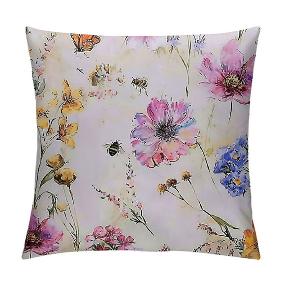 COMIO Flowers Pattern Bed Pillow Covers Envelope Closure End Pillow Encasement