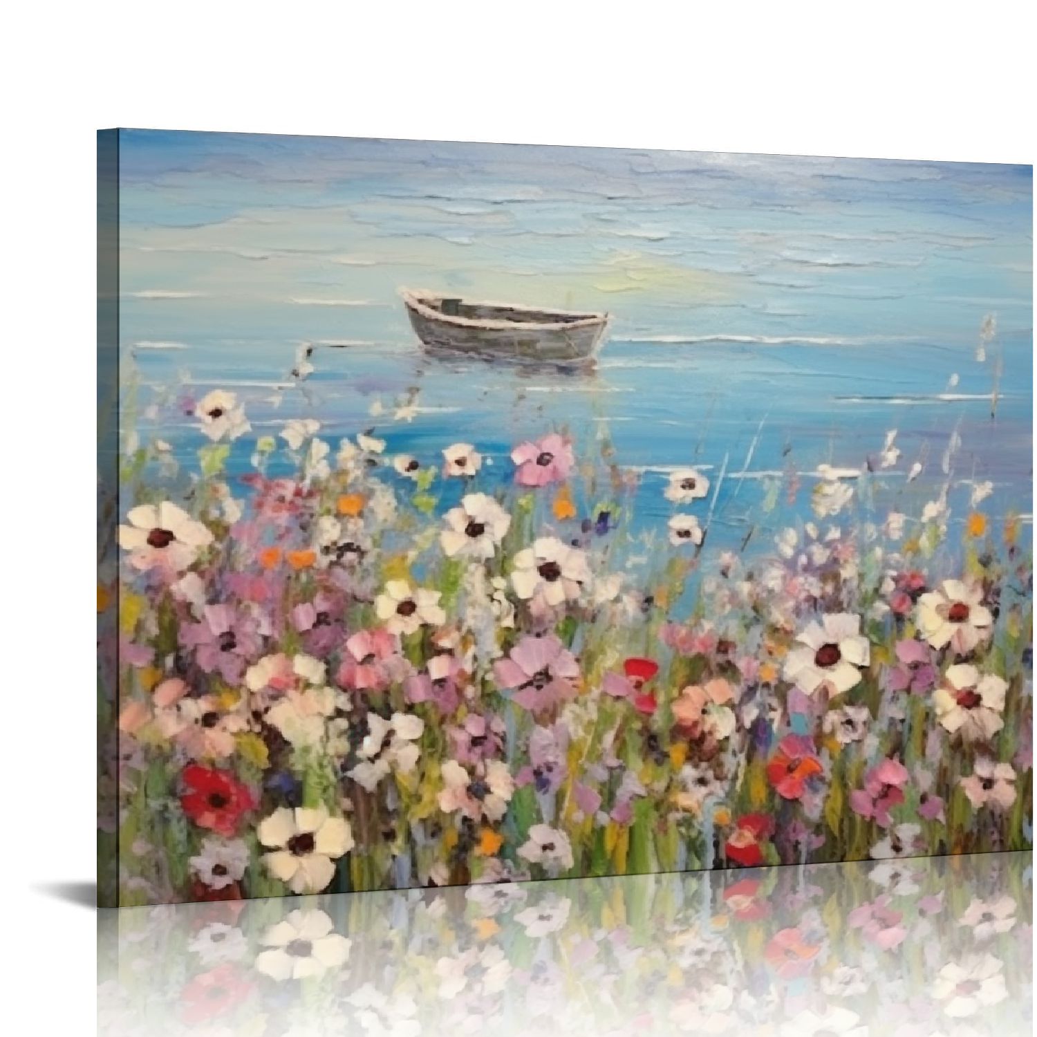 COMIO Flowers Wall Art Modern Landscape Painting Floral Canvas Pictures ...