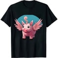 thumbnail image 1 of COMIO Flying Pig With Wings Pig Breeders T-Shirt, 1 of 3