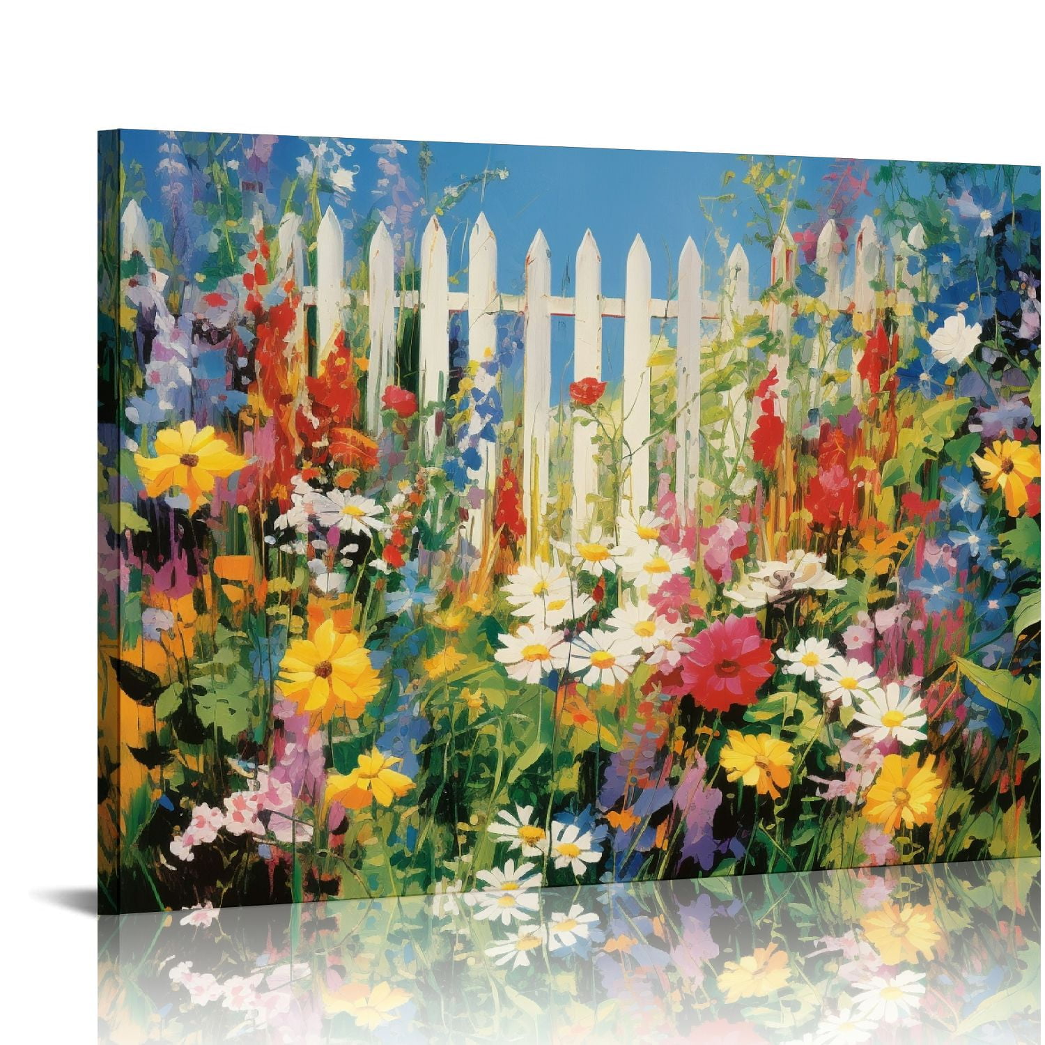 COMIO Focholor Wildflower Canvas Wall Art Colorful Spring Flower Poster ...