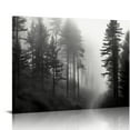 thumbnail image 1 of COMIO  Foggy Forest Canvas Wall Art: Misty Mountain Nature Picture Landscape winter Prints Pine Tree Photo Decor for Living Room Bedroom Office, 1 of 5