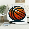 thumbnail image 1 of YANMS Football Basketball Rugby Ball Pattern Plush Flannel Throw Blanket is Soft and Warm, Comfortable and Convenient Blanket Camping Sofa Bed Gift, 1 of 6