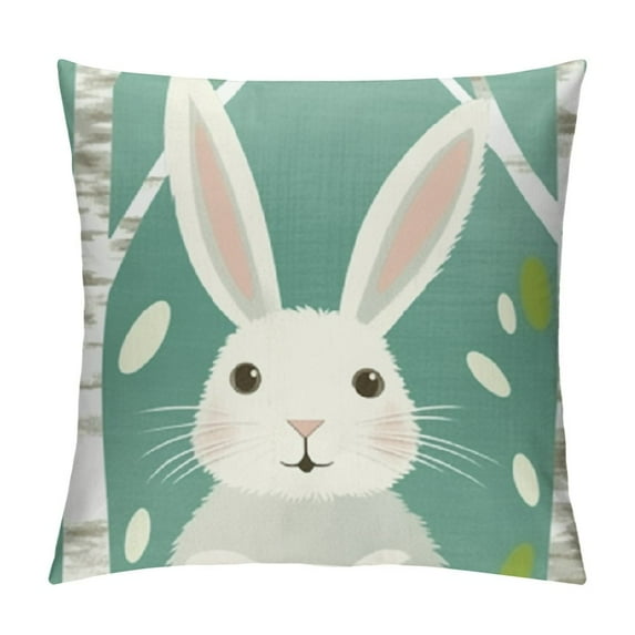 COMIO  Forest Animals Throw Pillow Covers Cartoon Rabbit Decorative Pillow Cases Cushion Cover for Baby Nursery Room Decor