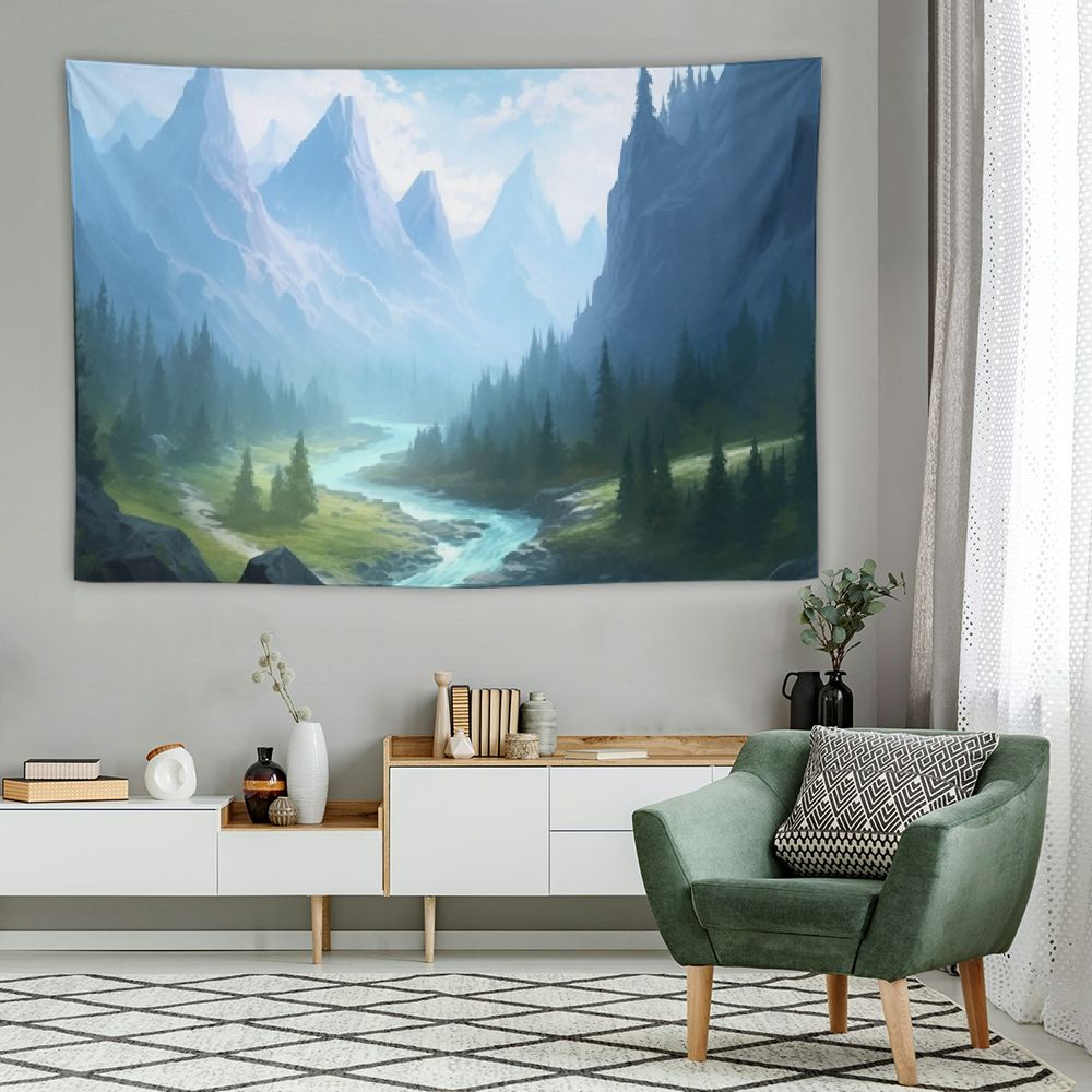 COMIO Forest Tapestry for Bedroom Aesthetic Nature Mountain Tapestry ...