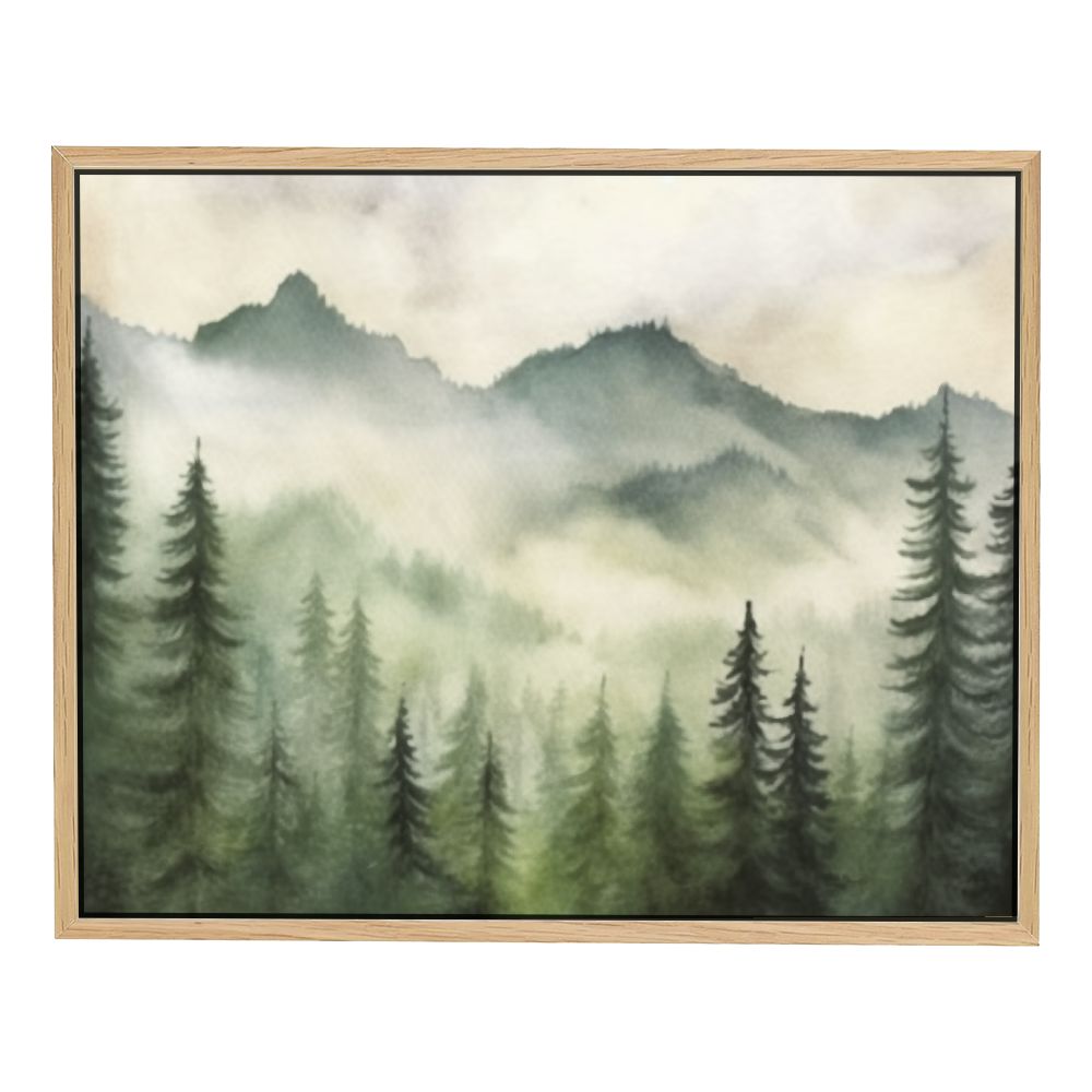 COMIO Forest Watercolor Painting of Nature Landscape Forest Tree ...