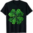 thumbnail image 1 of COMIO Four Leaf Clover Tie Dye St Patrick's Day Lucky Shamrock T-Shirt, 1 of 3