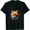 thumbnail image 1 of COMIO Fox Wall Animal Print Art Animal Lover Fox T-Shirt, 1 of 3