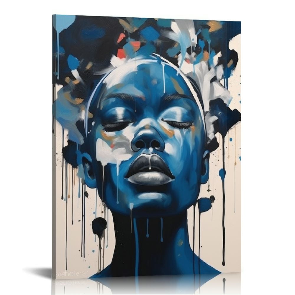 COMIO Framed America Africa Wall Art Black Women Canvas Wall Art Black ...