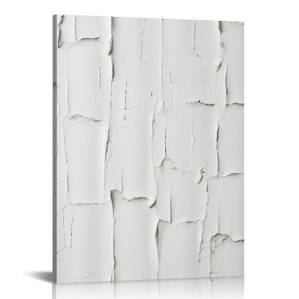 Curated visual reference: Textured Minimalist Decorative Accents Reference: Comio Framed Canvas Print Wall Art Textured White Paint Stroke