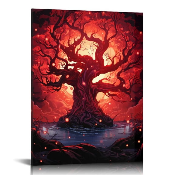 COMIO Framed Wall Art the Cloud Tree Wall Art Prints of Oil Paintings Pictures Landscape Canvas Wall Decor for Home Living Room Decor wall art