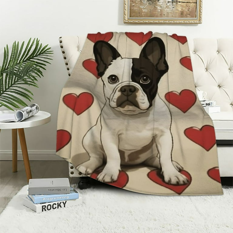 COMIO French Bulldog Blanket Super Soft Warm French Bulldog Throw