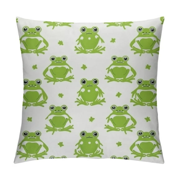 COMIO Frog Pillow Covers Pillowcase for Hair and Skin Soft Smooth Breathable Cooling Satin Pillowcase Standard Size Pillow Case for Bedroom Bed Sleeping Women