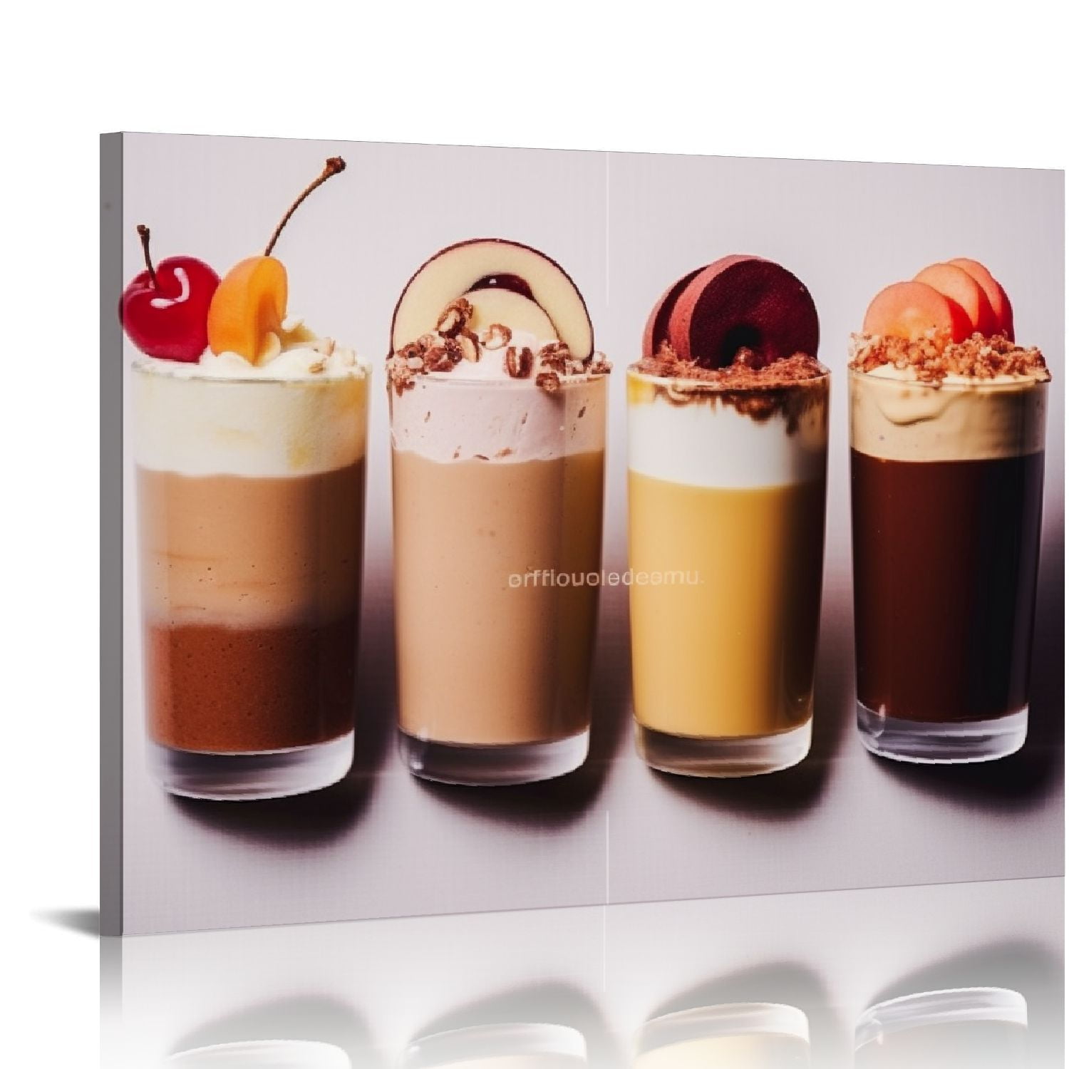 COMIO Fruit Food Canvas Wall Art Tropical Fruit Smoothies With